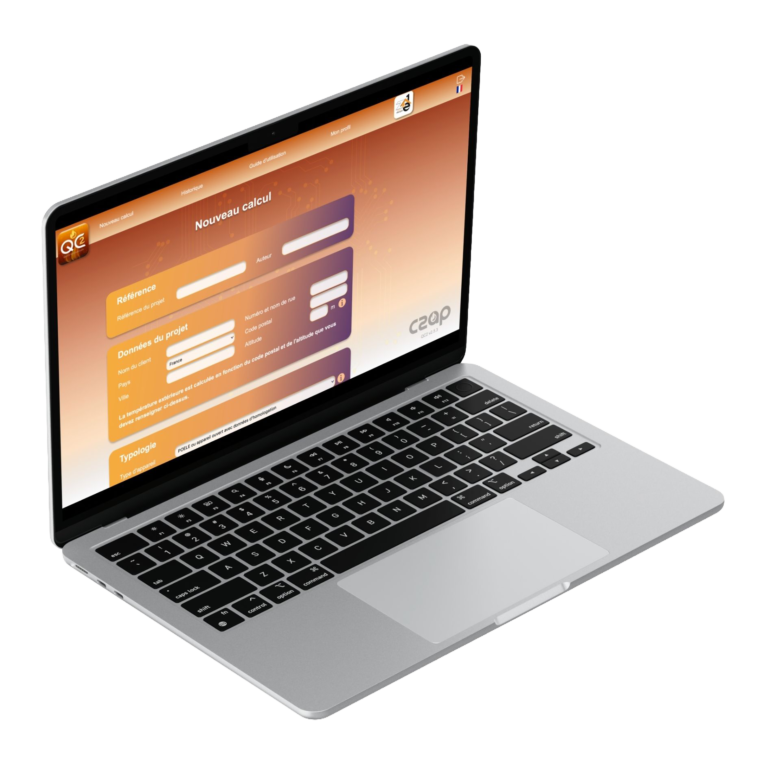 C2AP – interface QC2 pour le dimensionnement des conduits de fumée, destiné aux professionnels du chauffage au bois.